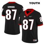 Youth Georgia Bulldogs NCAA #87 Tyler Simmons Nike Stitched Black Legend Authentic College Football Jersey OFU6254KW